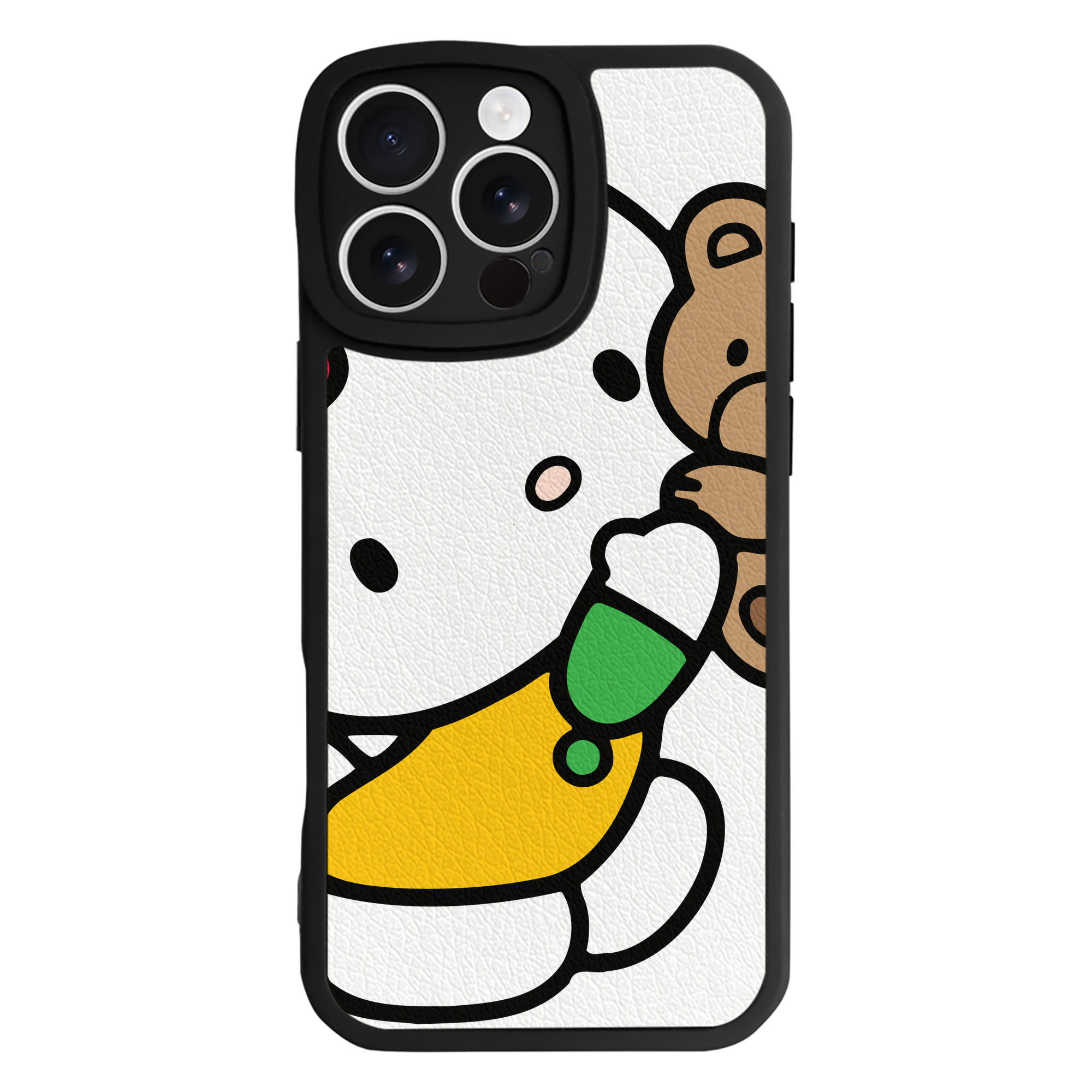 （画像用） Hello Kitty ハローキティ 【iPhone 16シリーズ対応】シリコンスマホケース（レザー調） 材質：シリコン